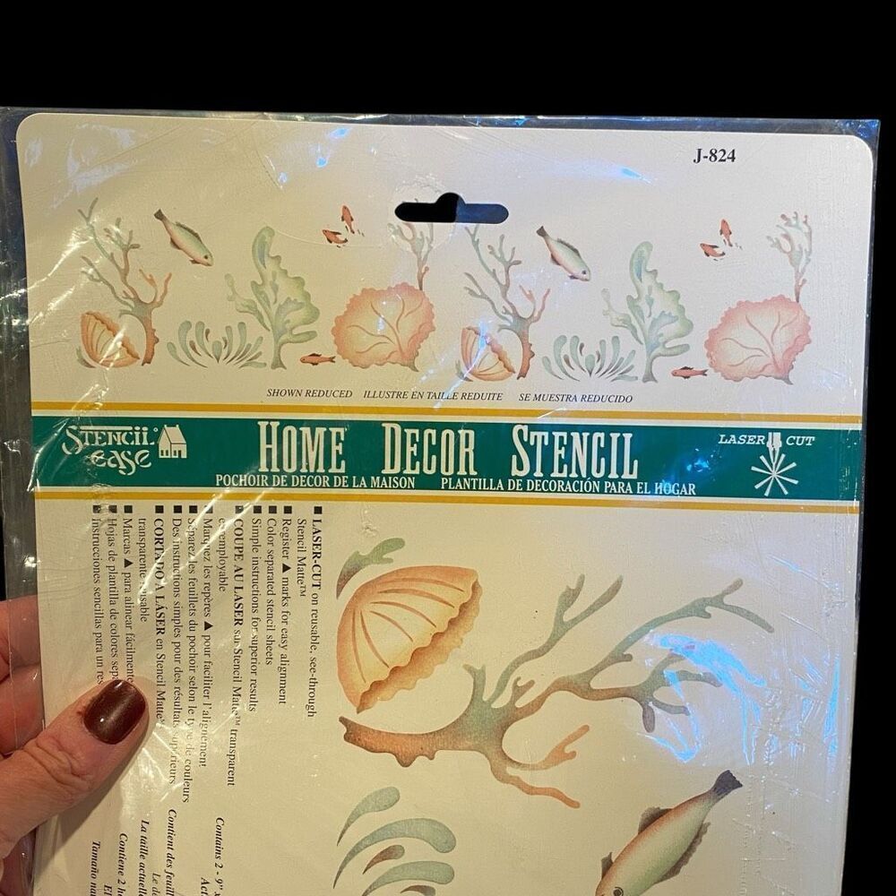 Stencil Ease Coral Sea Garden Fish J-824 NEW